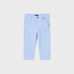 Pantalón Lino Celeste/Beige F.1517 MAYORAL