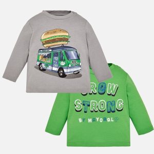 Playera ML Bio Green/Gris F.2026 MAYORAL