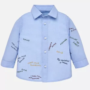 Camisa ML Blanco/Celeste F.2138 MAYORAL