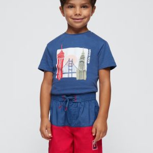 Playera MC 24Indigo-bco/24Indigo-Marino F.3021 MAYORAL