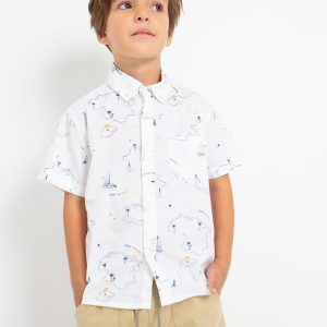 Camisa MC Blanca Barcos F.3162 MAYORAL