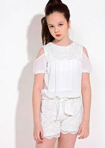 Jumper Encaje Coral/Crudo F.3801 MAYORAL