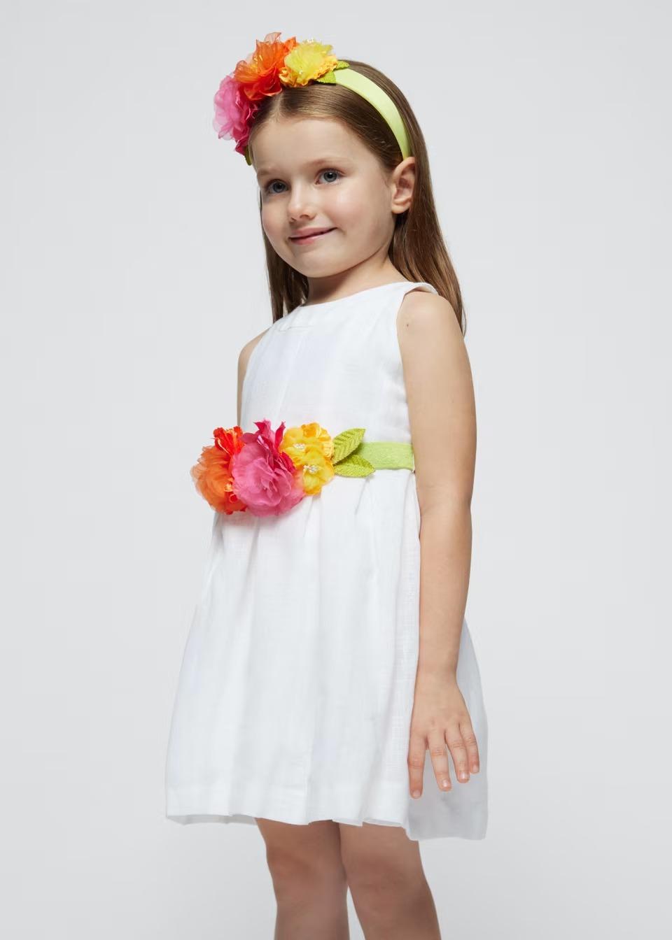 Vestido 14Blanco/15Camelia F.3959 MAYORAL