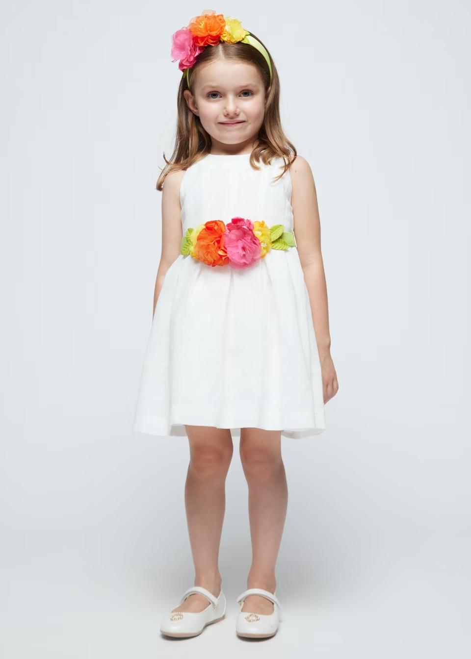 Vestido 14Blanco/15Camelia F.3959 MAYORAL - Image 5