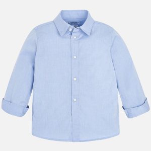 Camisa Manga Larga 90 Celeste F4142