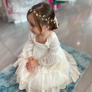 Vestido de Ceremonia Crudo F.5036 ABEL Y LULA