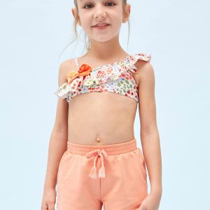 Short Liso Pompones Rojo/Mimosa/Melocoton/Blanco F.607 MAYORAL