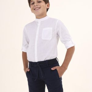 Camisa ML Celeste/Blanco/Marino F.6115 MAYORAL