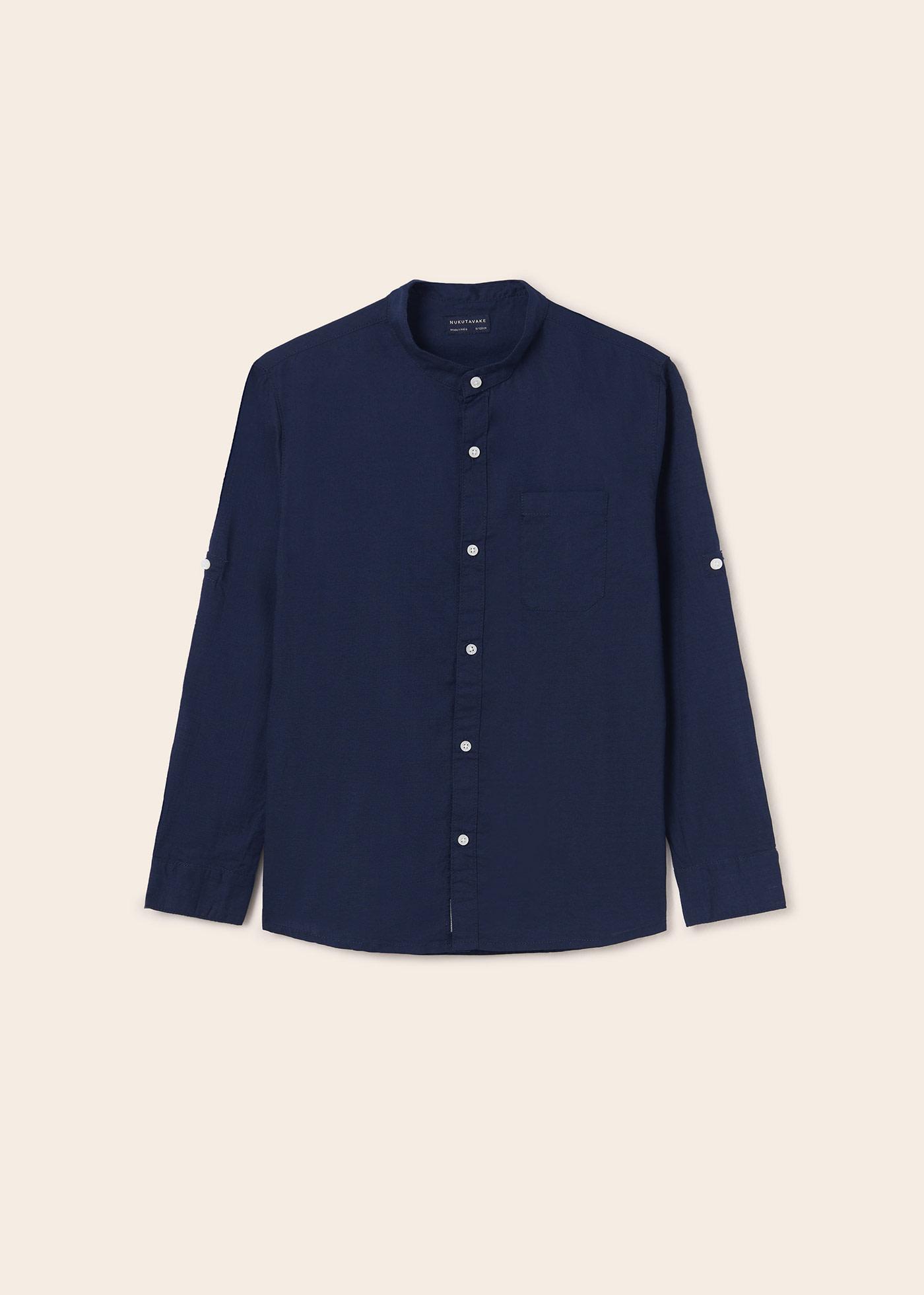 Camisa ML Celeste/Blanco/Marino F.6115 MAYORAL - Image 2