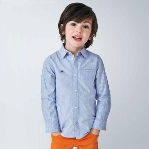 Camisa Manga Larga 7 Celeste F.4142