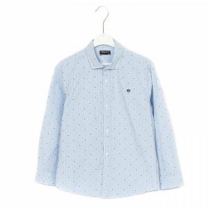 Camisa Manga Larga 42 Celeste F7134