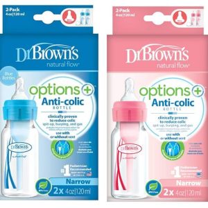 Biberon estandar 4 oz. Options+ Rosa/Azul 2pzs F.SB42305/SB42405