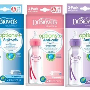 Biberon estandar 8 oz.  Rosa/Azul/Morado F.SB82305/SB82405/SB82505