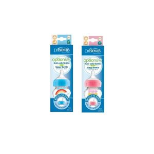 Biberon transicion cuello ancho 9 oz. Options+ Rosa/Azul F. WB91604/WB91605