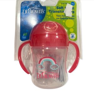 Vaso entrenador 6oz. boquilla suave Rosa/Azul F.TC61003/TC61004